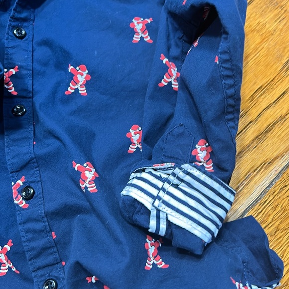 Denim and Flower Ricky Singh blue button up with Santa doing the Dap. Size 5/6 - Picture 9 of 11